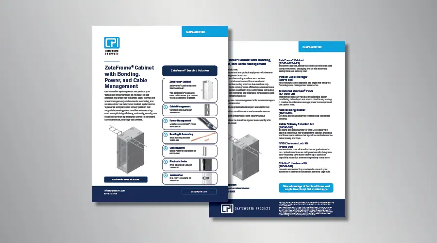 ZetaFrame® Cabinet with Bonding, Power, and Cable Management