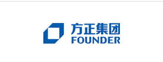 Logo of Founder Group with blue text and a geometric shape.