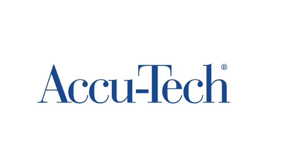 Accu-Tech logo in blue text on a white background.