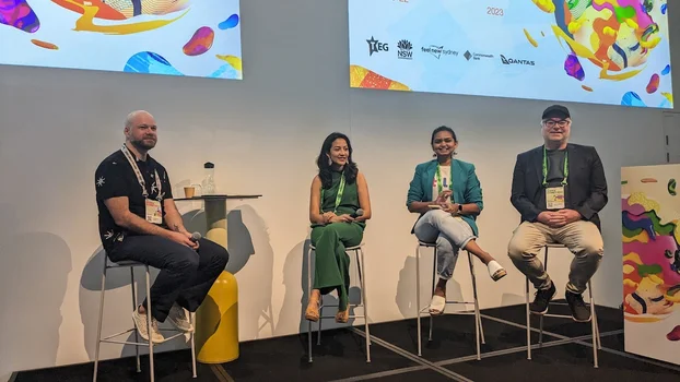 Picture of the UNICEF panel speakers at SXSW