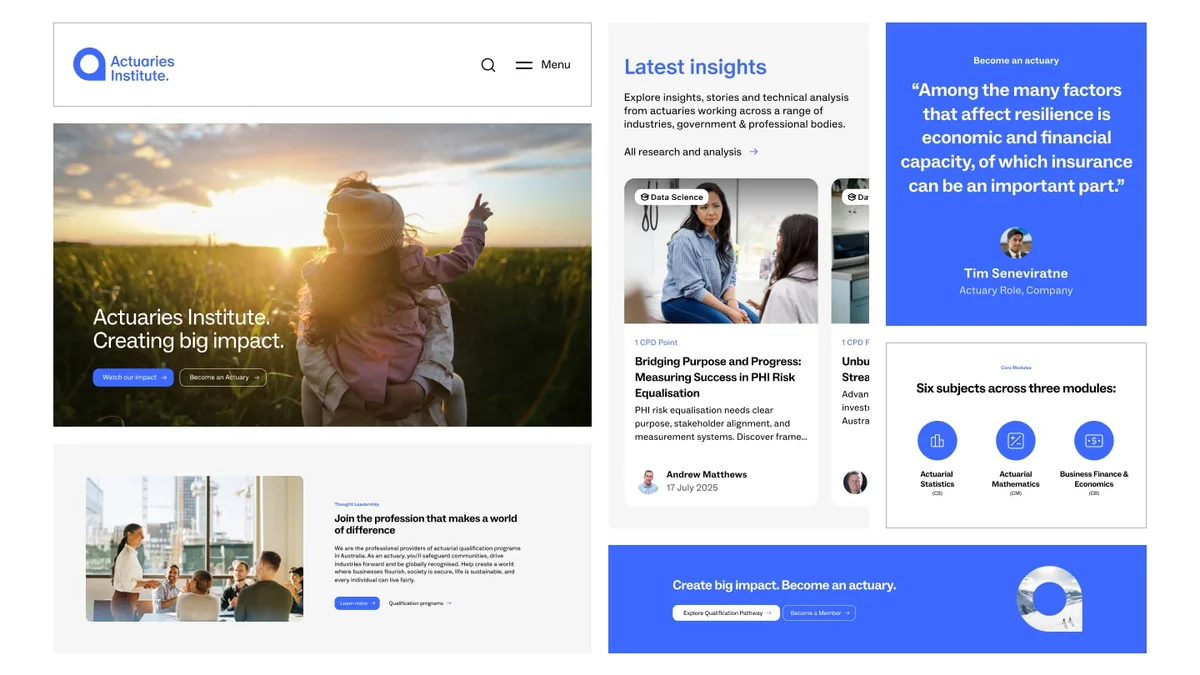 Picture of all the Actuaries Institute interfaces