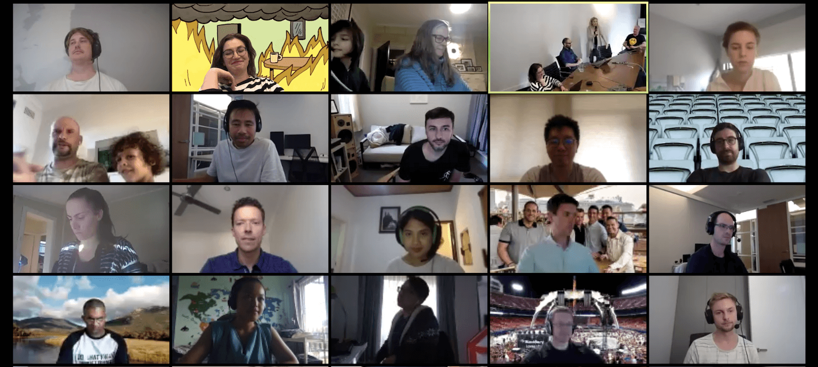 People on a Zoom screen