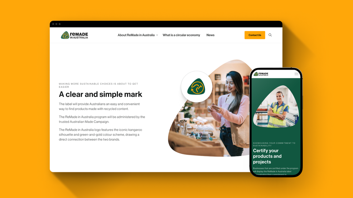 Design features of ReMade in Australia website