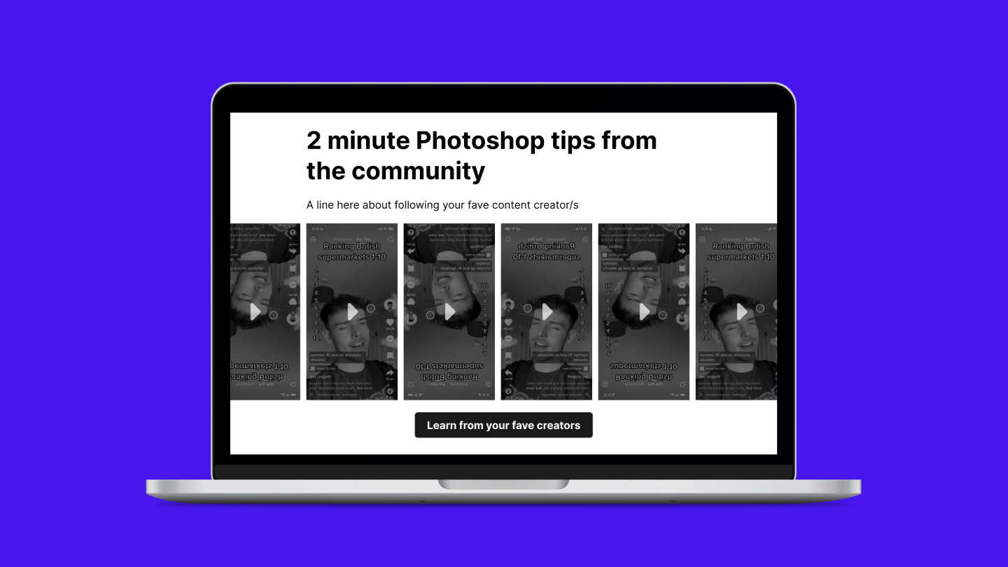 Picture of Photoshop video guides lined up next to eachother