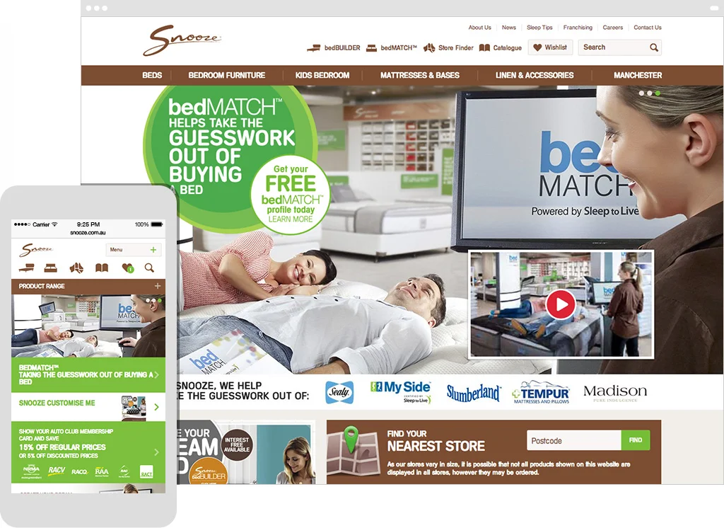 Snooze website screenshot