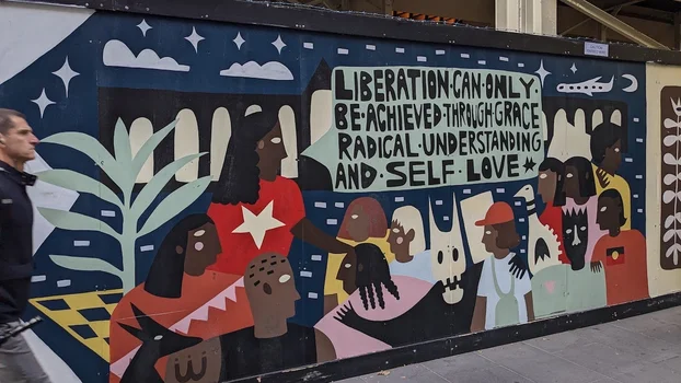 Picture of First Nations artwork in Melbourne city