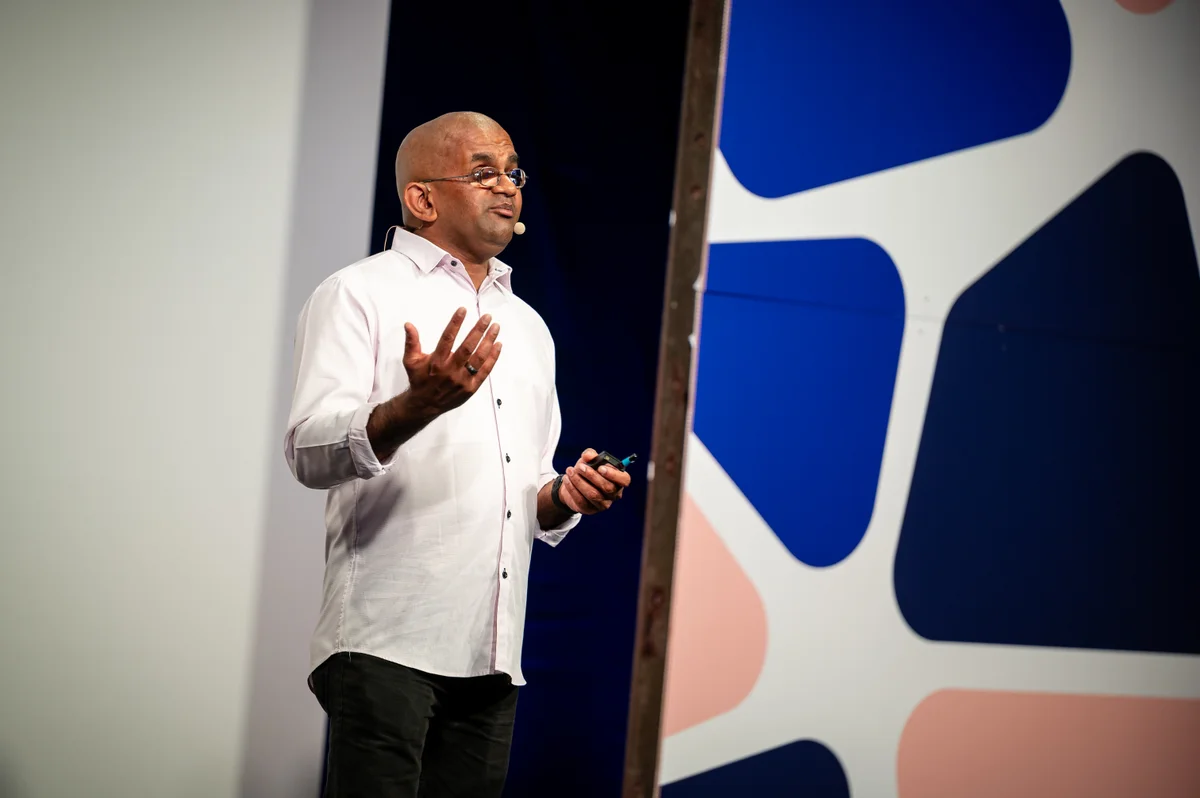 Emmanuel Tissera on stage during the Umbraco Codegarden 2025 Keynote