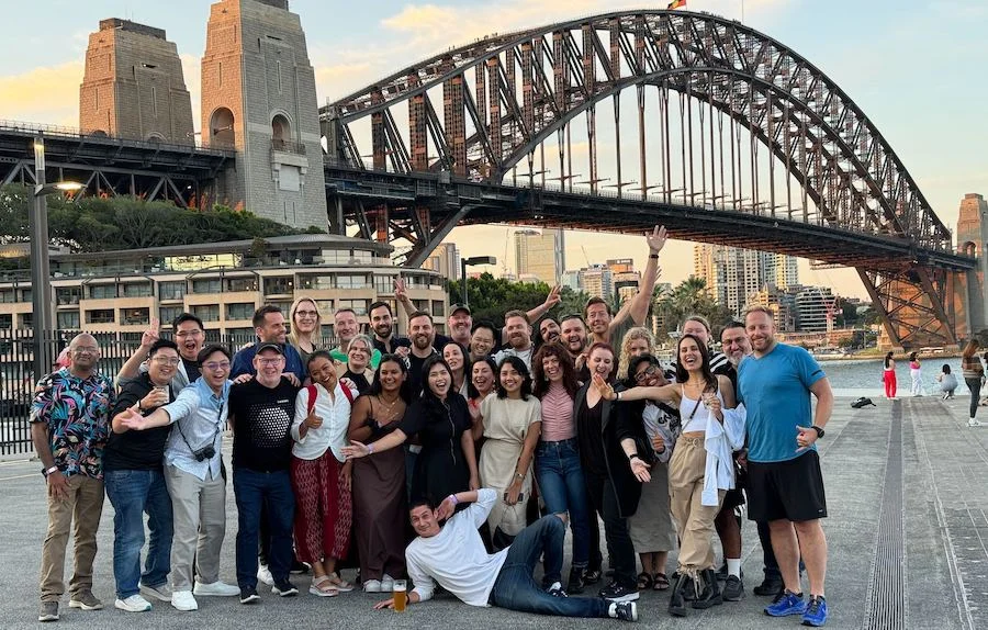 Luminary's SXSW team in front of the Harbour Bridge