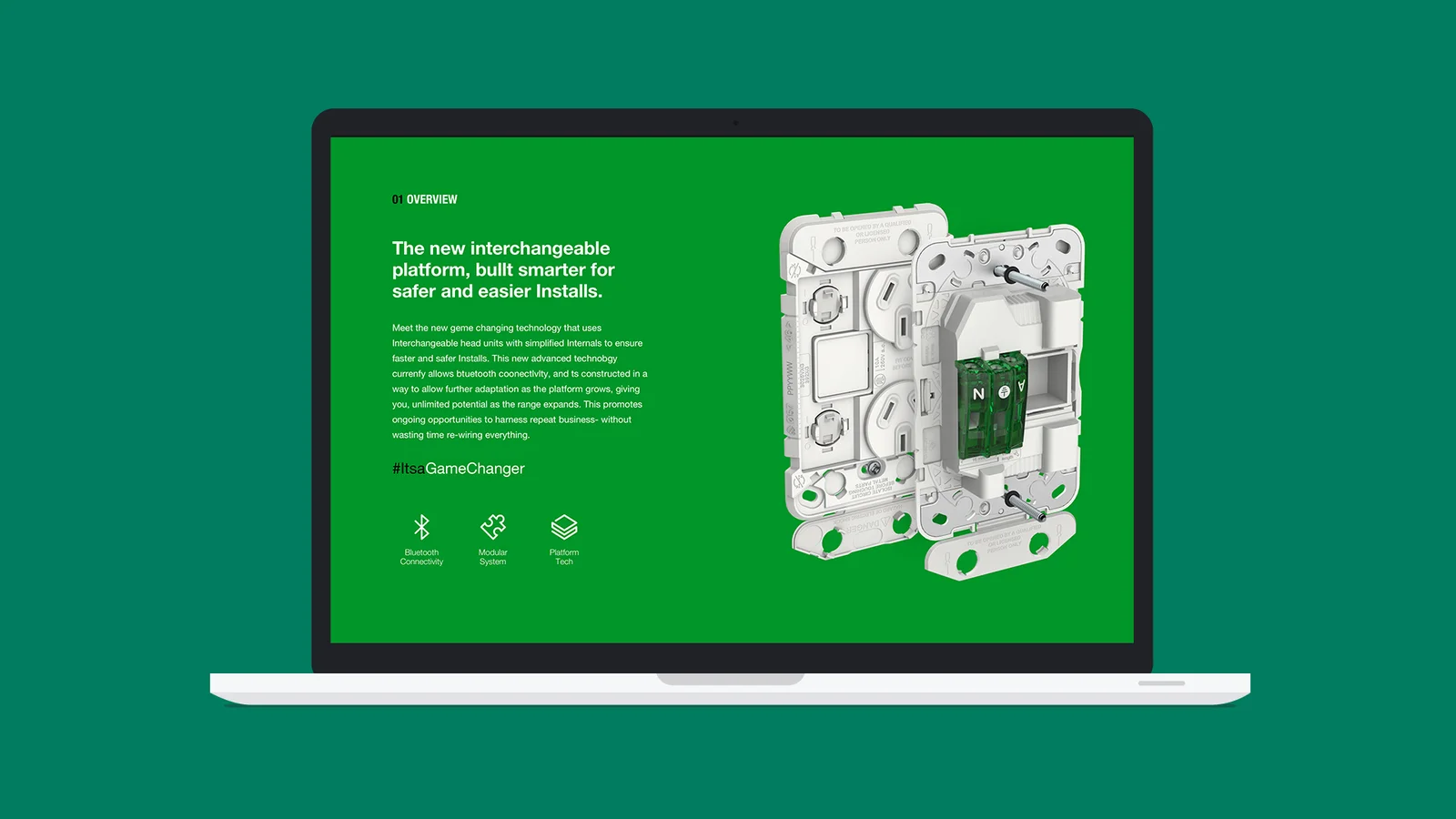 Clipsal Iconic on a Laptop 