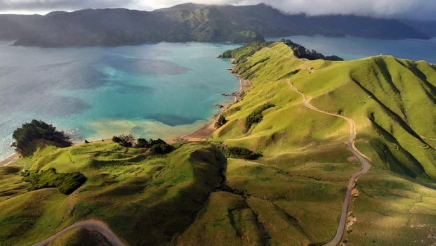 Road running through countryside