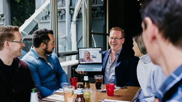 People sitting around a table