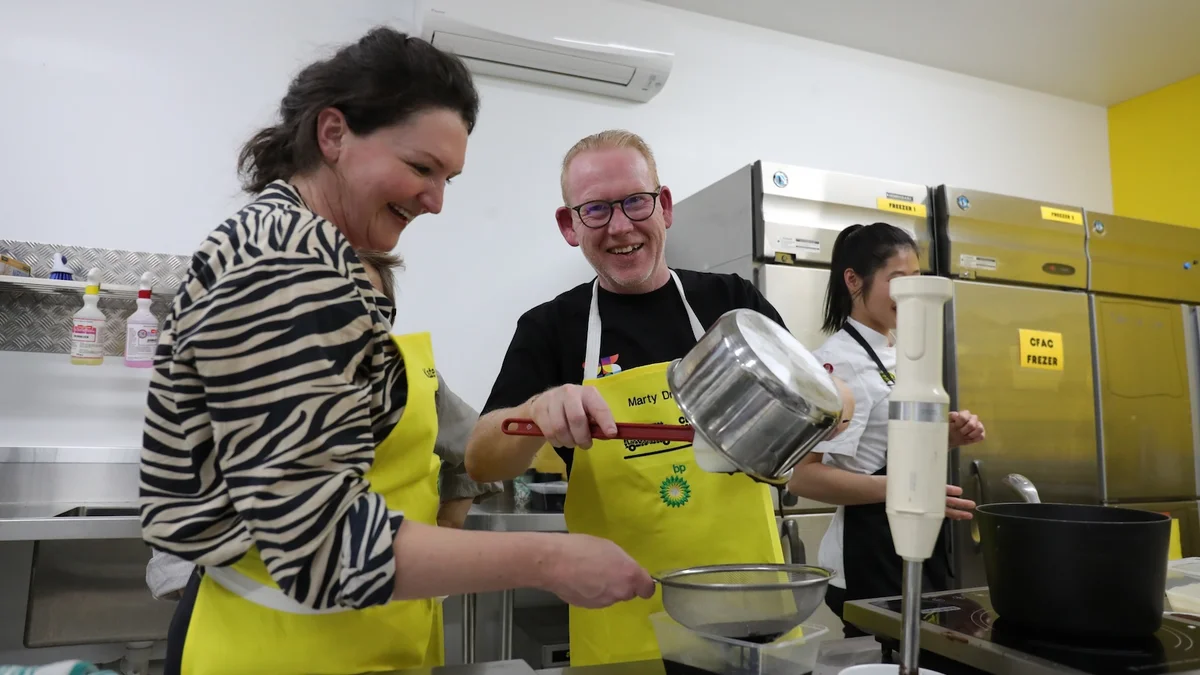Marty at the OzHarvest CEO Cookoff