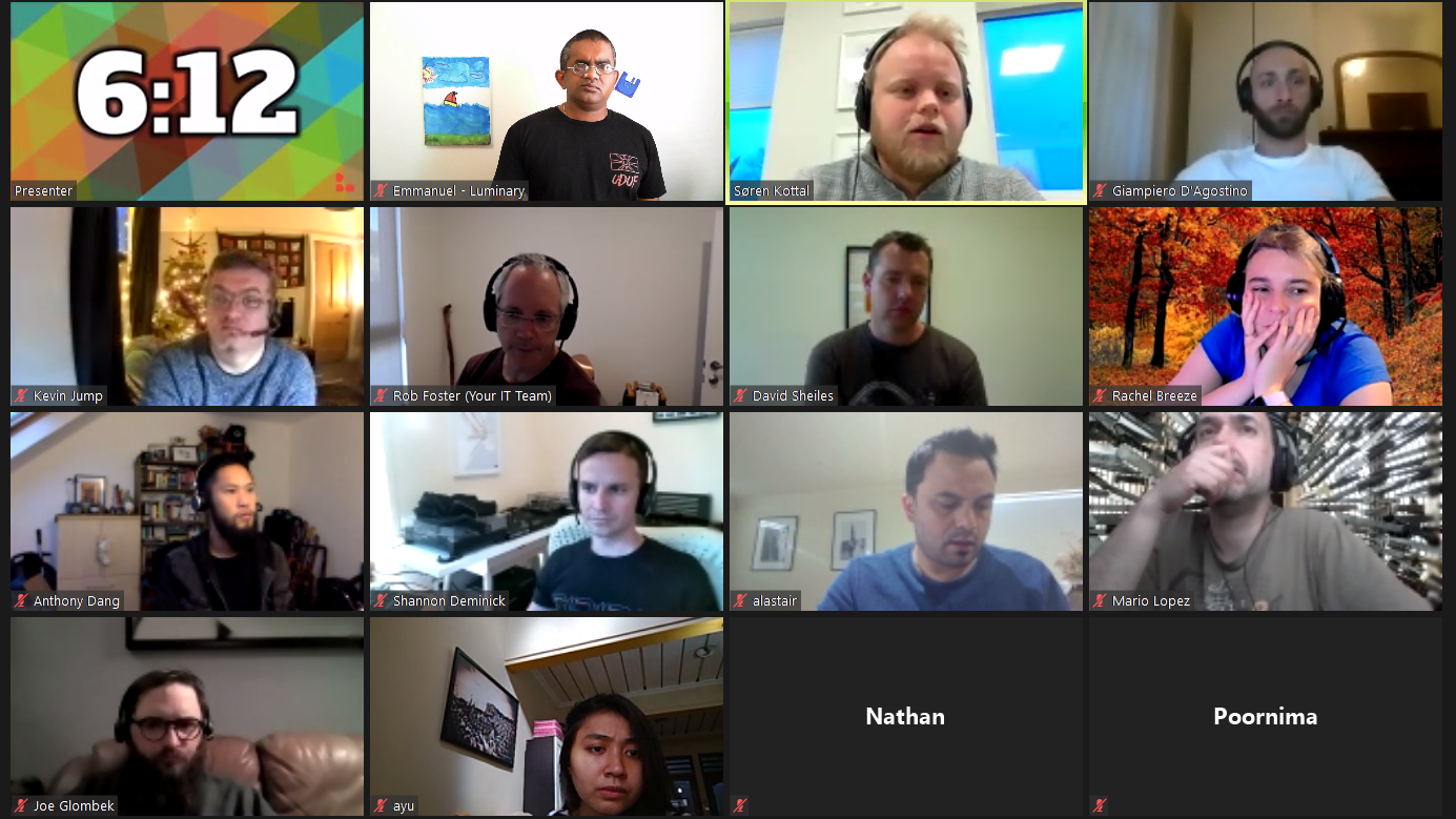 Attendees for Umbraco December 2020 Meetup