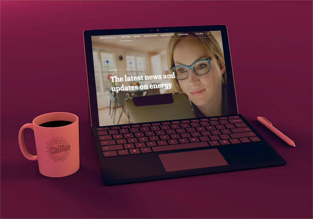 Image showing AEMO website on a laptop computer