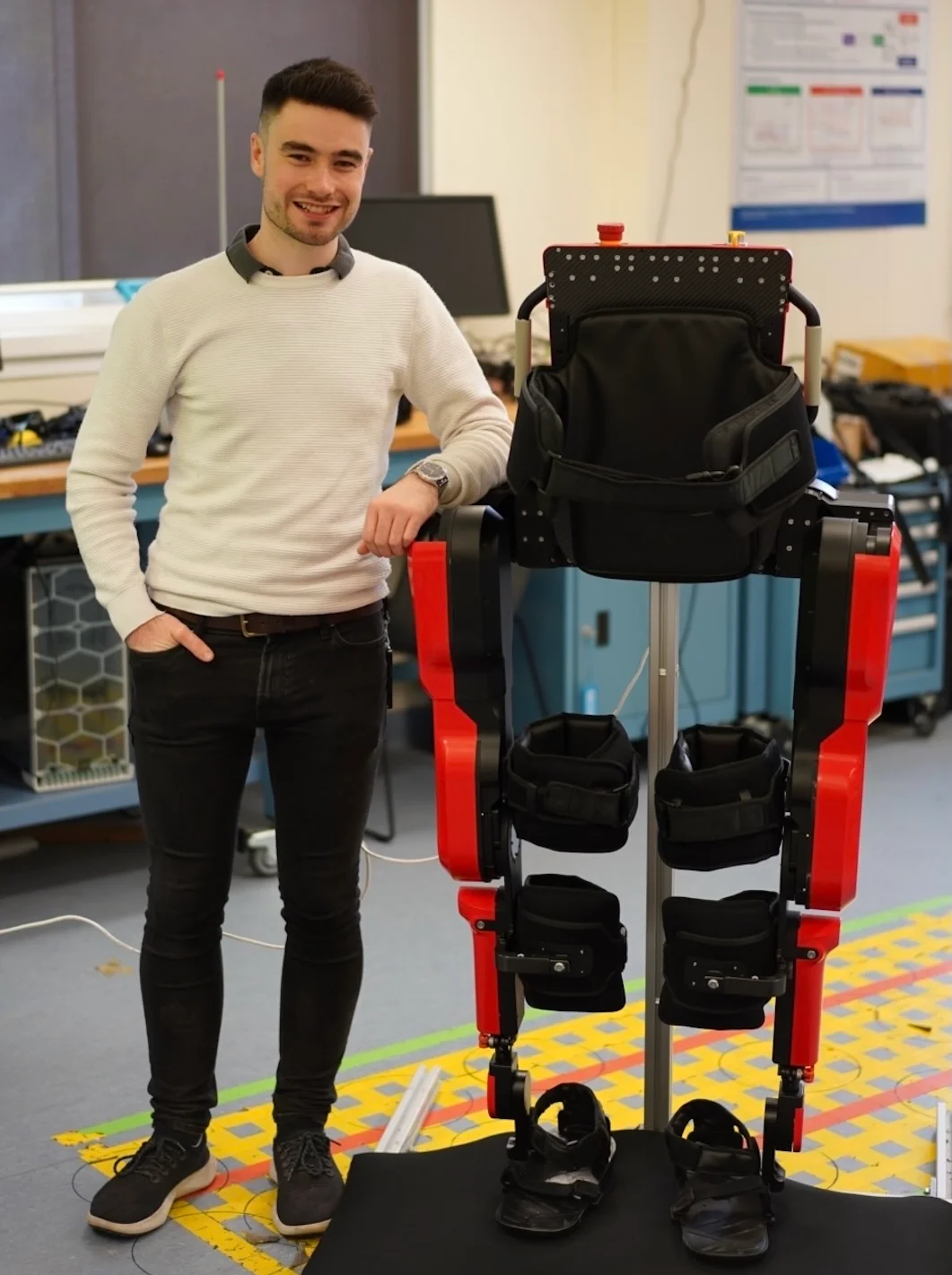 Nathan with exoskeleton