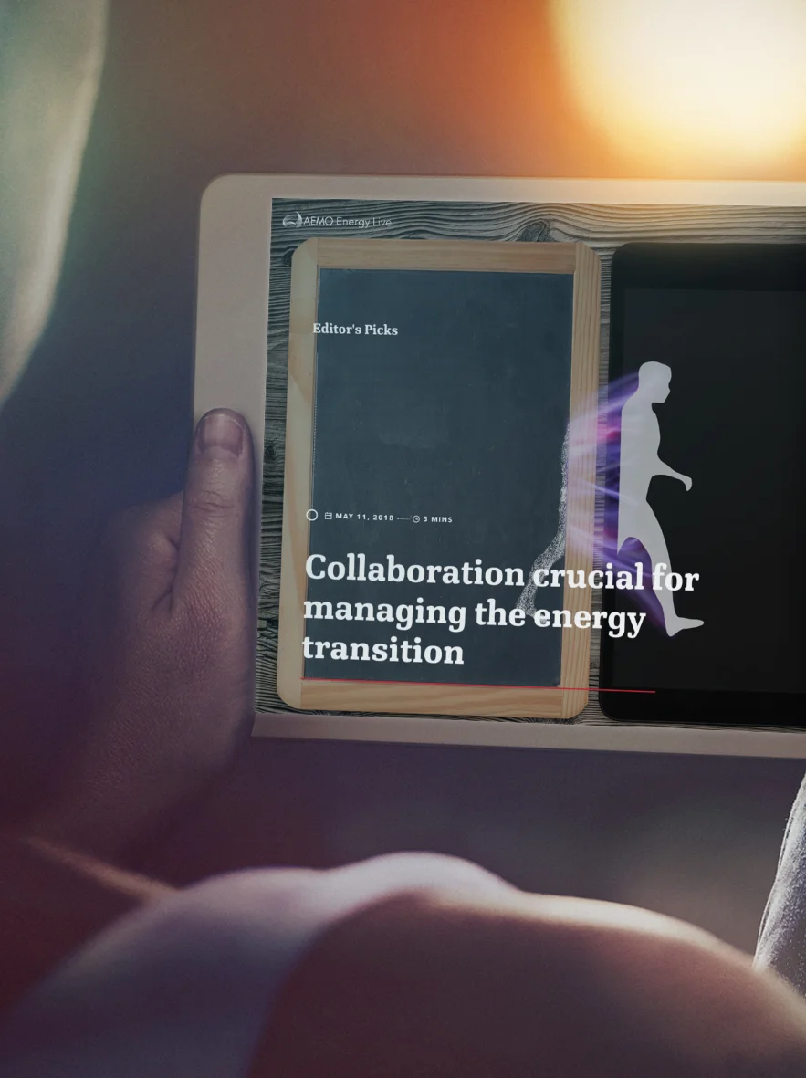 AEMO website on a tablet device