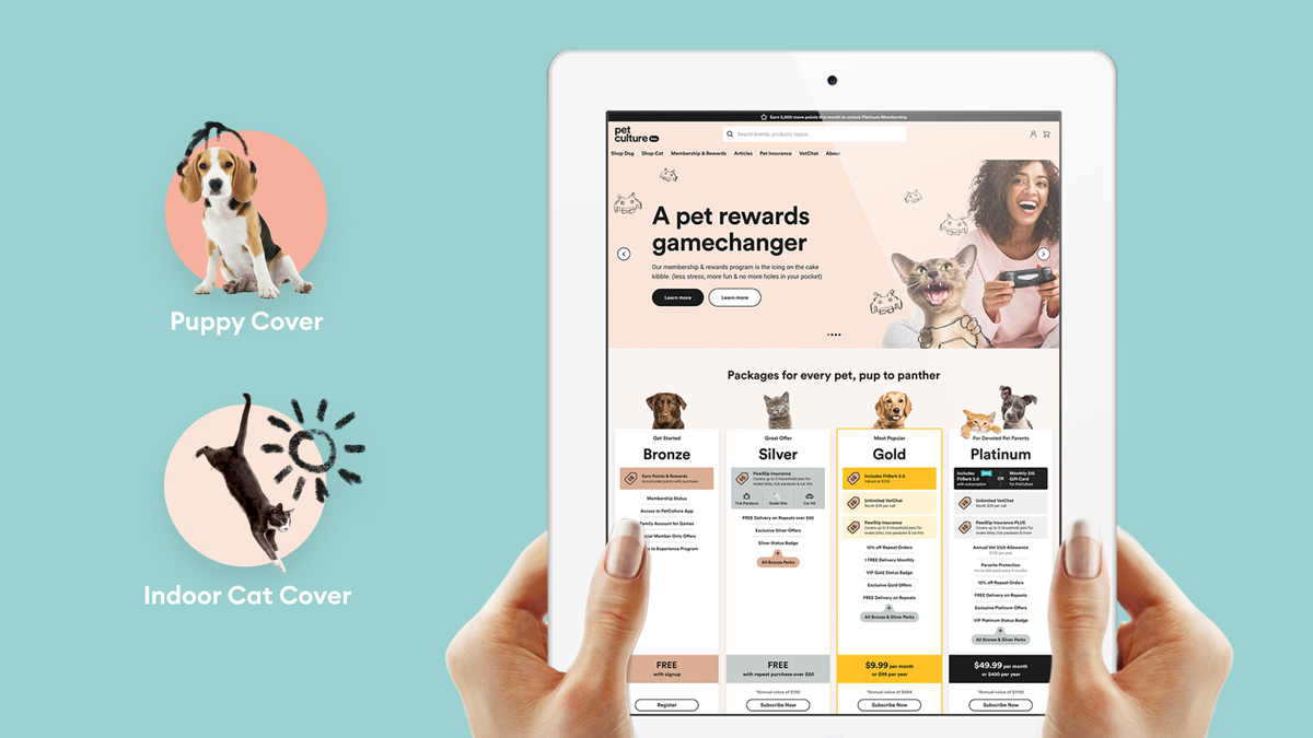 Pet Culture rewards page