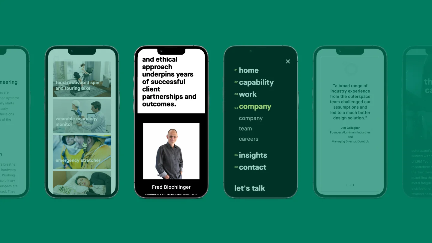 Outerspace - mobile screens