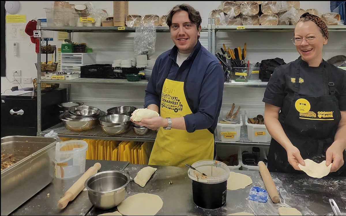 Picture of the Luminary team at OzHarvest kitchen in Melbourne