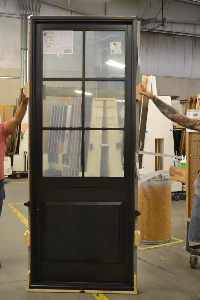 CS83-1, Outswing Entrance Door with Dutch Door Panels (interior)