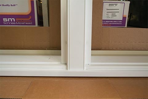 CS11-04, Segment Head Double Hung with Custom Casing (exterior closeup of sill)