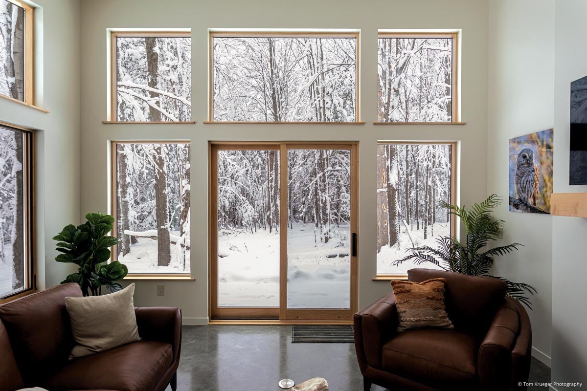 AM305 - Kolbe VistaLuxe WD direct sets and sliding patio door featured in living room