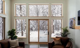 AM305 - Kolbe VistaLuxe WD direct sets and sliding patio door featured in living room