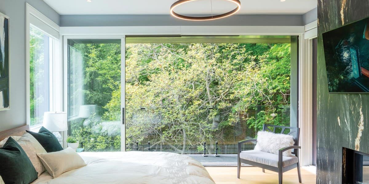 AM604 - main bedroom - Ultra Series windows and multi-slide door