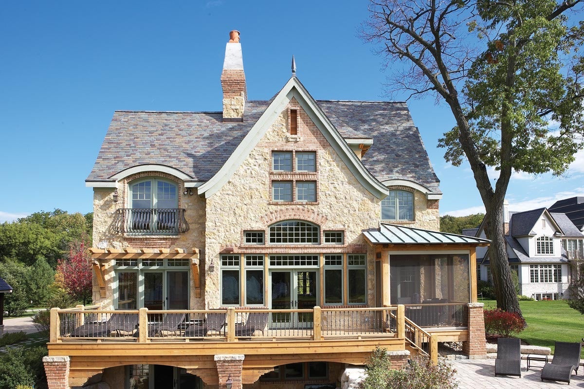 R336 - Old World Modern American Tudor stone home