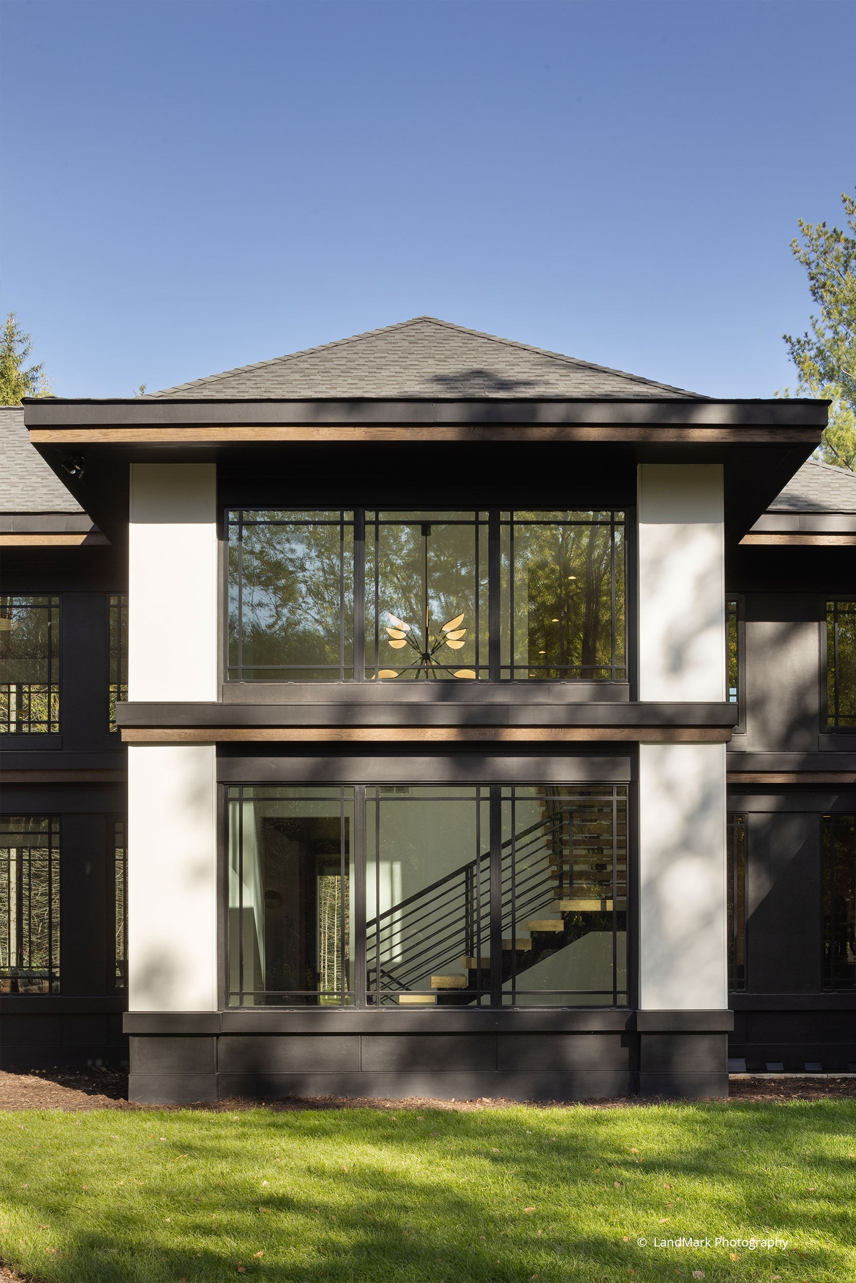 AN801 - Front of contemporary home with VistaLuxe windows and doors