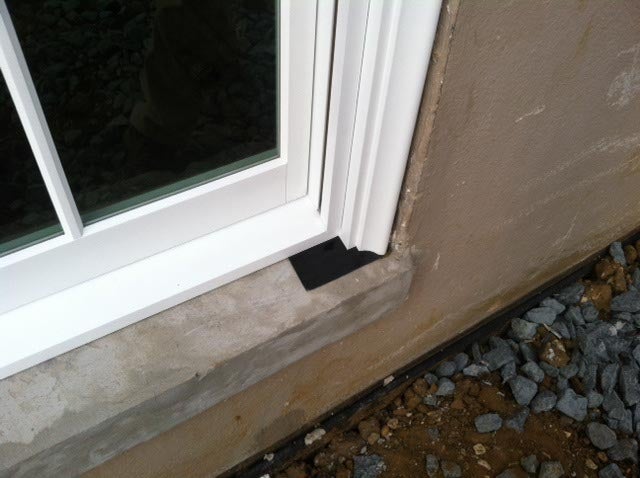 CS46-1, Double Hung with Custom Casing and Sill  (exterior closeup of sill installed)