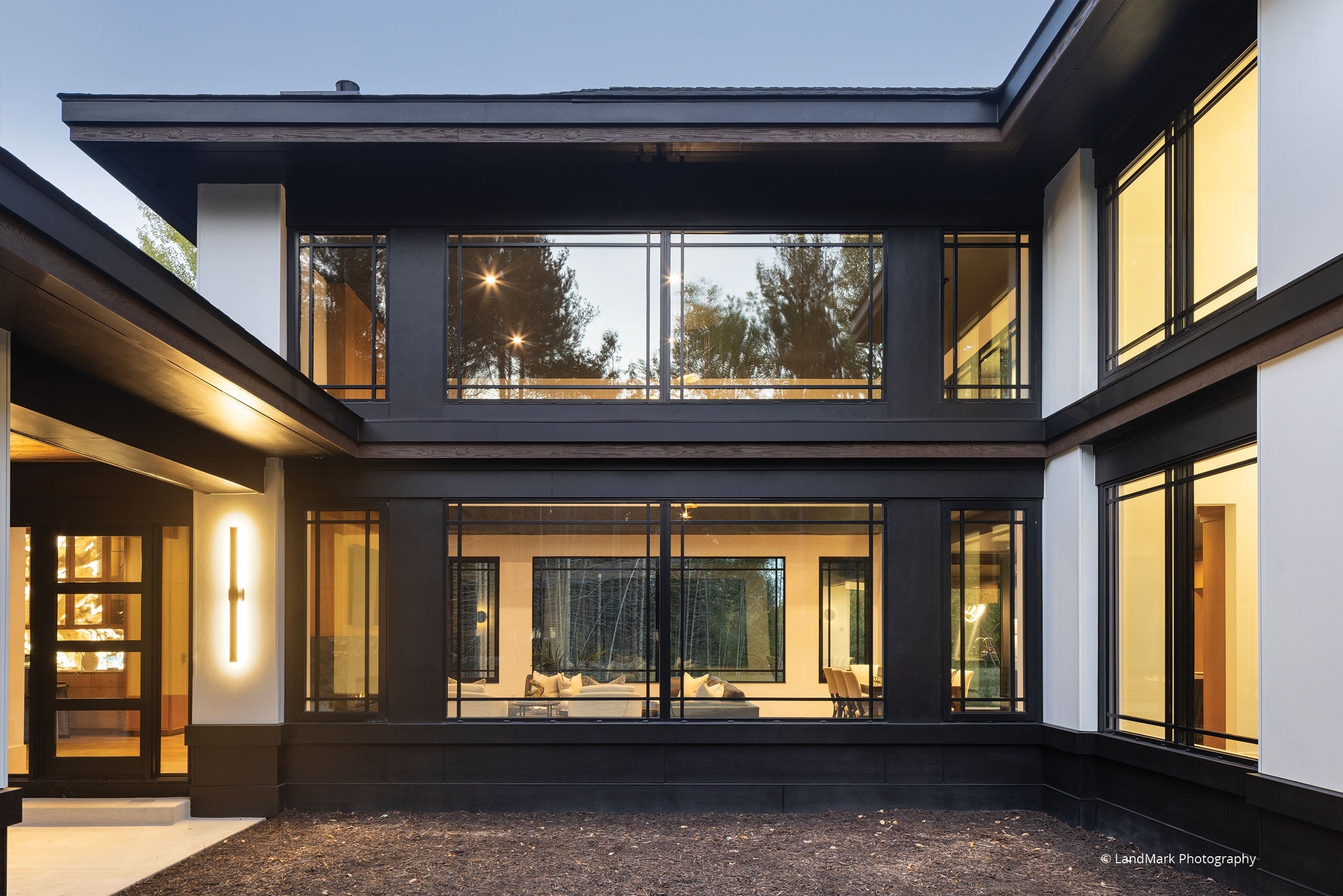AN829 - Front of contemporary home with VistaLuxe windows