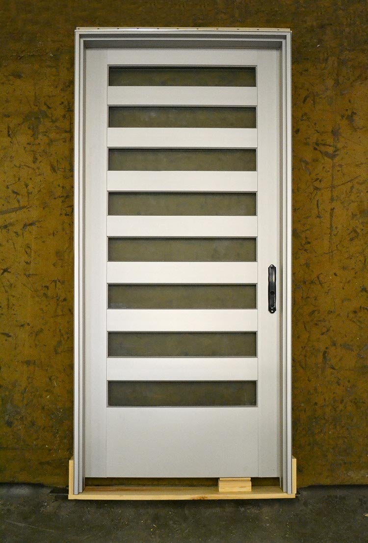 CS92-01, Contemporary Door with Wide PDL Bars (exterior)
