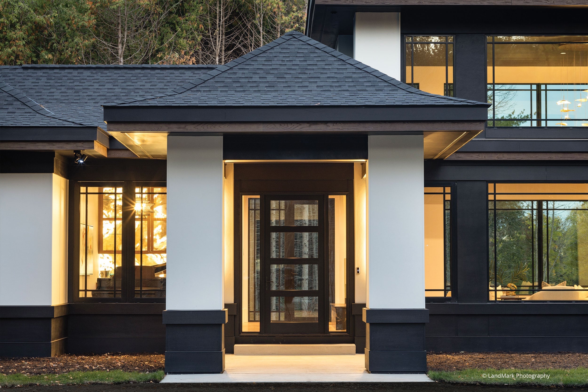 AN830 - Front of contemporary home with VistaLuxe windows