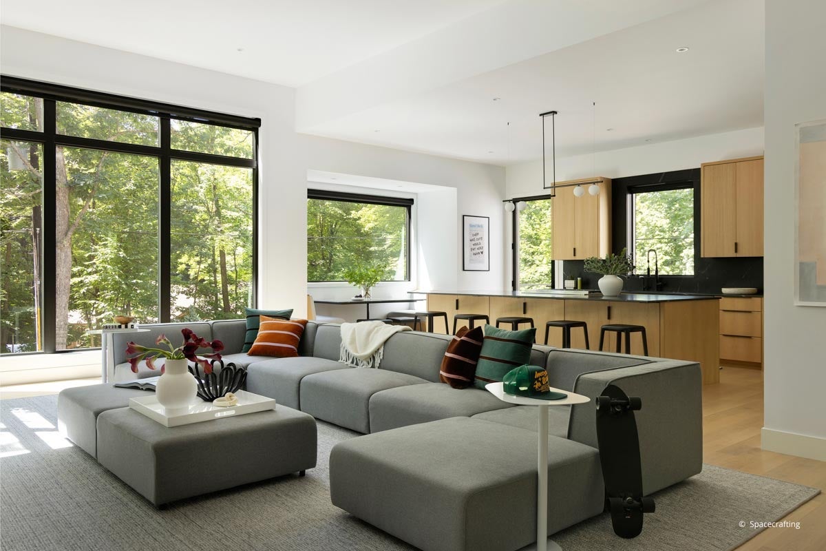 AQ324 - Interior of home with Forgent and Ultra Series windows and VistaLuxe WD LINE door