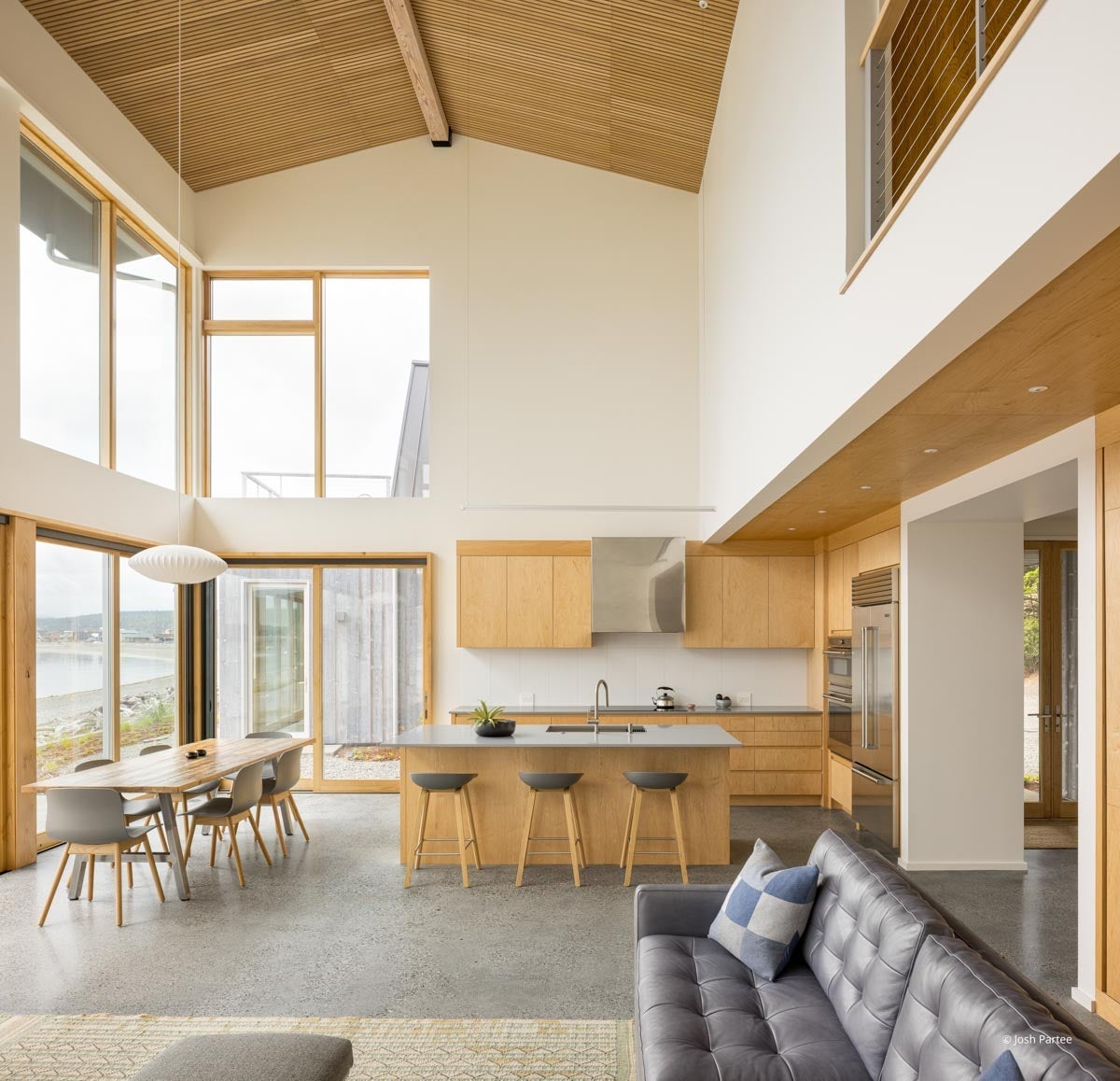 AO407 – Interior of waterfront home with VistaLuxe windows and doors