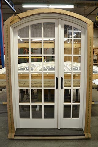 CS72-2, Segment Head French Door with Unequal Panels (exterior)