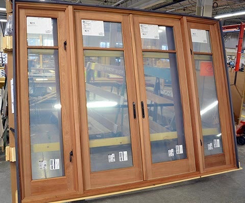 CS26-4, Sapele Door with Operating Sidelites (interior)