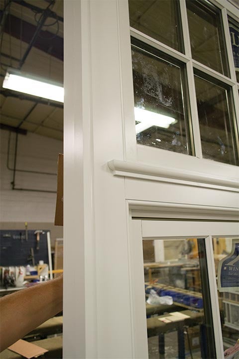 CS09-08, Double Hung with Beaded Trim (exterior closeup of accent drip)