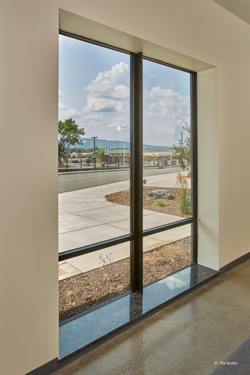 AO950 - Interior of commercial building with VistaLuxe AL windows
