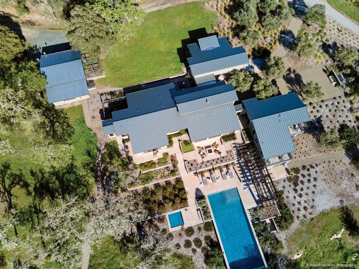 AM208 - aerial view of large home 