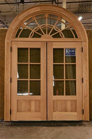 CS79-1, White Oak French Door with Radius Transom (interior)