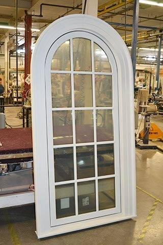 CS48-5, Half-Circle Top with 2-Piece Casing & Projected Sill Nosing (exterior)