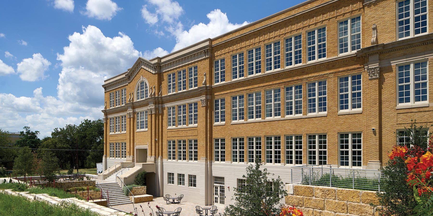 AN200 - exterior of university - Ultra picture double hungs