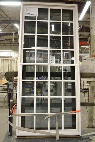 CS55-1, Double Hung with Custom Profile PDL Bars & Exterior Finish (interior)
