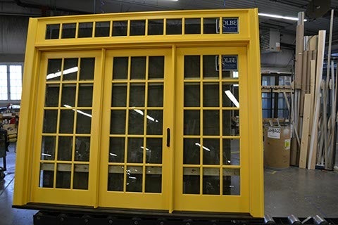 CS82-1, Inswing Entrance Door Unit in Custom Yellow  Color (exterior)