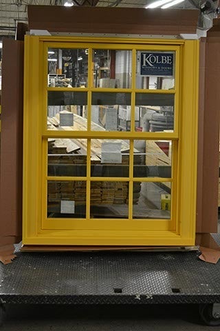 CS82-4, Double Hung in Custom Yellow  Color (exterior)