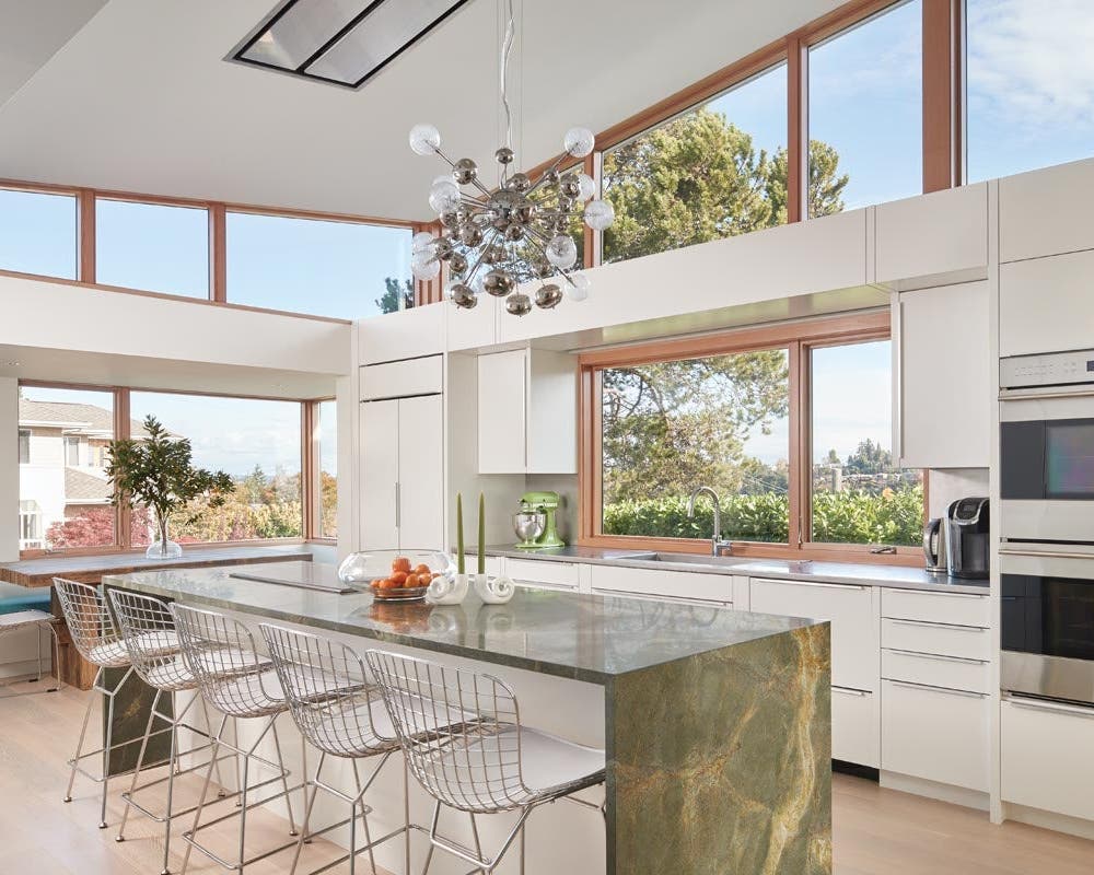 VistaLuxe WD LINE casements with Satin Nickel hardware