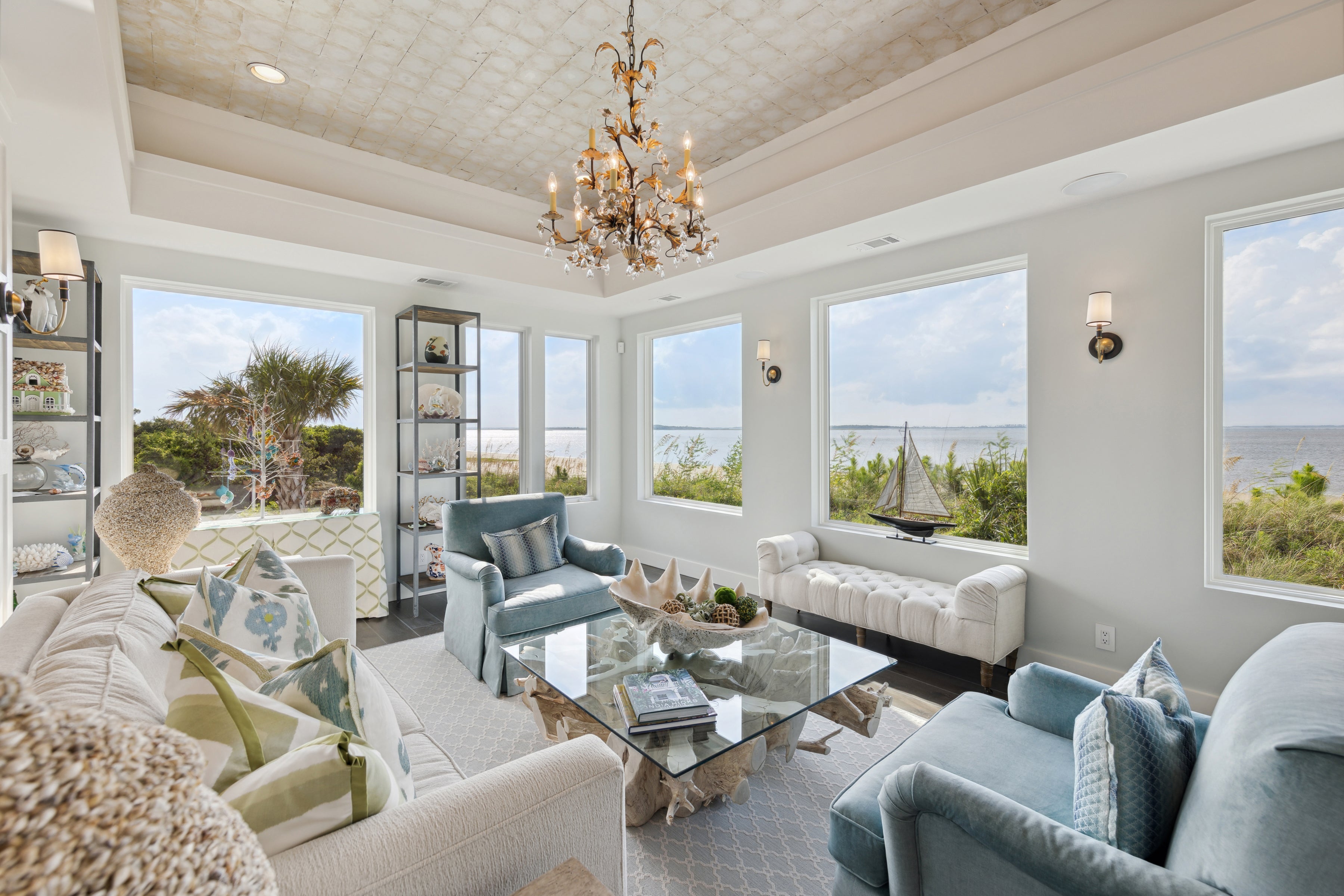 AN534 – Interior of waterfront home with Ultra windows and doors
