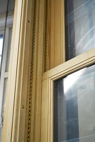 CS63-3,Old World Classic Triple Hung (interior side closeup)